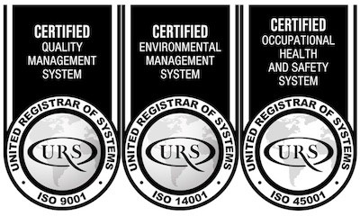Certificados ISO 9001, ISO 14001 e ISO 45001